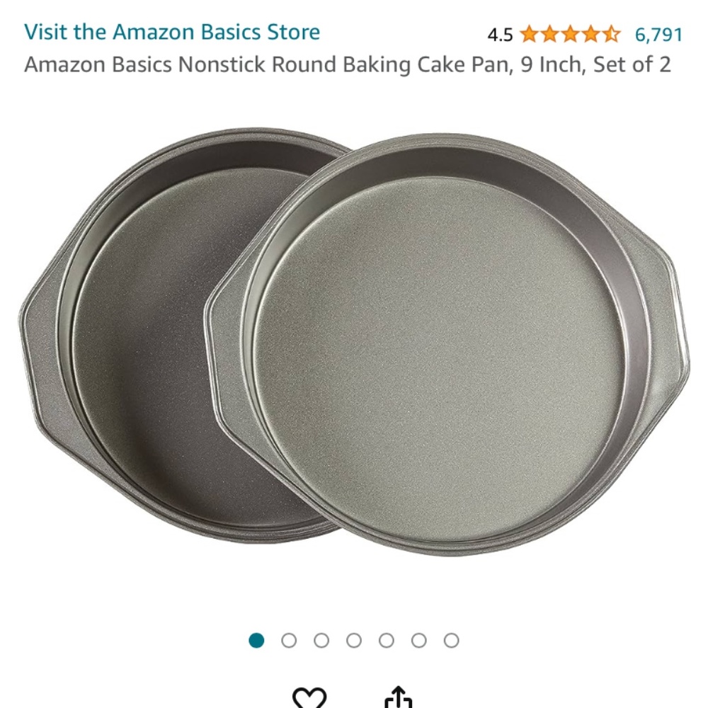 NWT - Carbon Steel 9" Cake Pans (2 pcs)